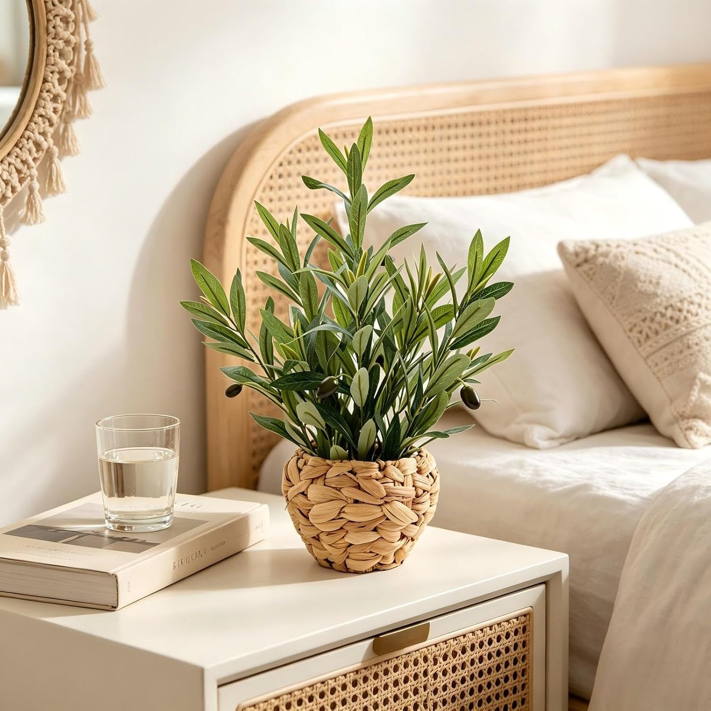 Fake Plants Artificial Indoor Succulents Home Office Decor | Artificial plants with rustic black clay planter ideal bathroom kitchen office farmhouse desk living room indoor decor