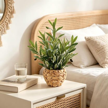 Fake Plants Artificial Indoor Succulents Home Office Decor | Artificial plants with rustic black clay planter ideal bathroom kitchen office farmhouse desk living room indoor decor