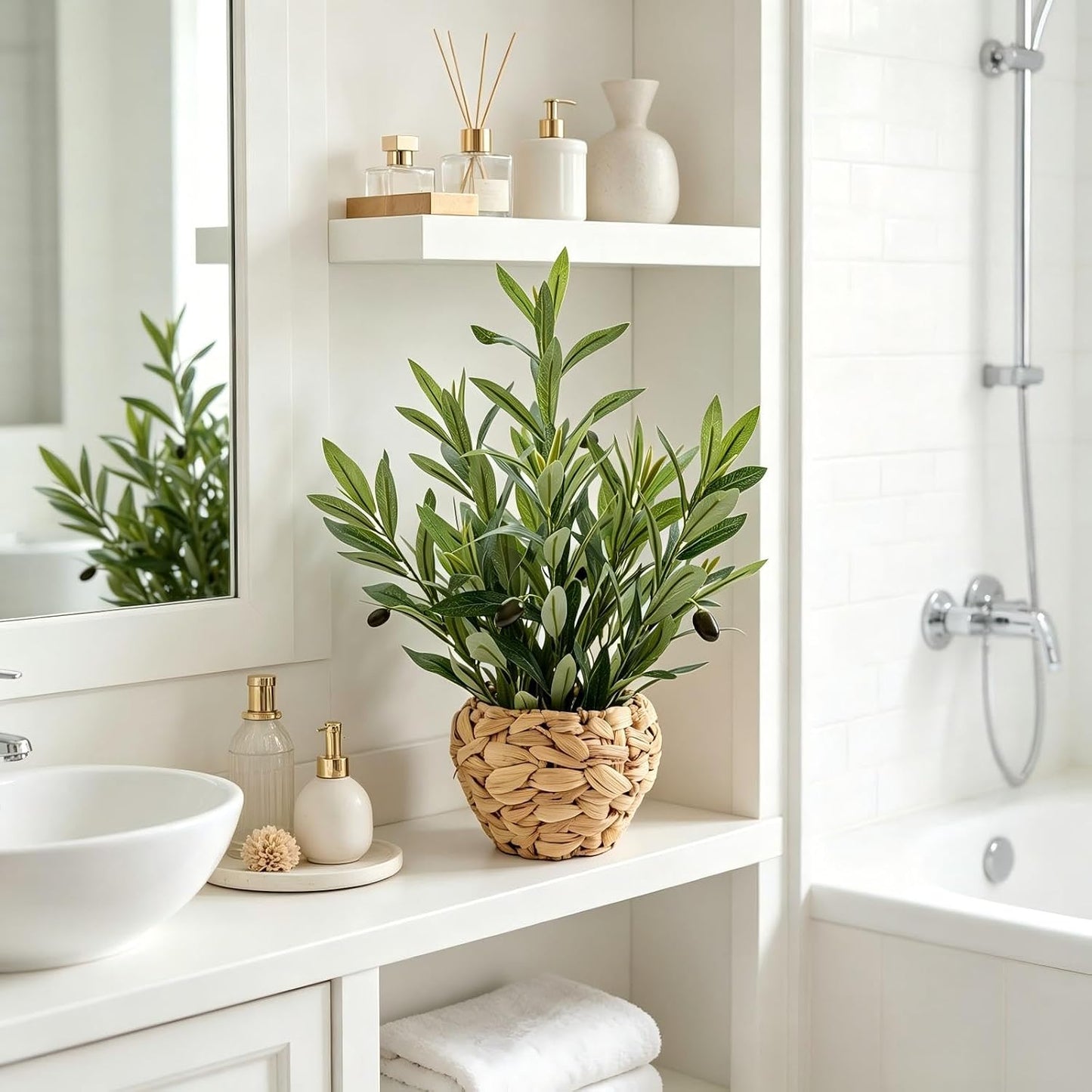 Fake Plants Artificial Indoor Succulents Home Office Decor | Artificial plants with rustic black clay planter ideal bathroom kitchen office farmhouse desk living room indoor decor