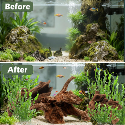 3PCS 8" Natural Driftwood for Aquarium & Reptile Tank, 7–8 Inches Unique Wood Decor for Fish Tank, Turtles, Lizards, Snakes, Natural Driftwood for Home Decor