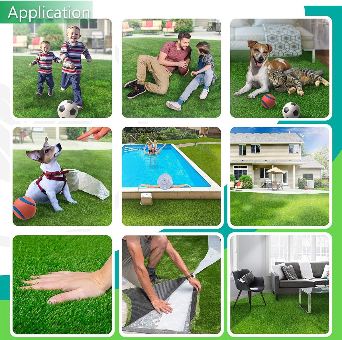 Artificial Synthetic Grass Turf 5FTX8FT(40 Square FT)