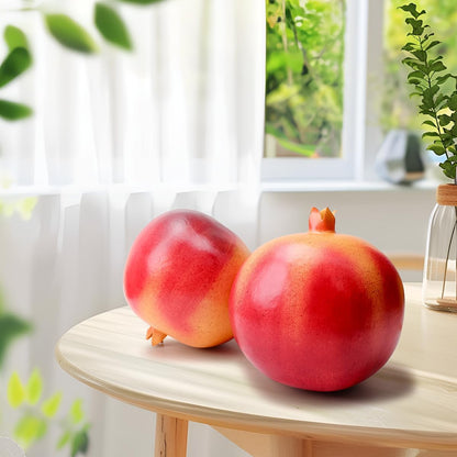 8.3 Inch Fake Huge Pomegranate Decoration Artificial Oversize Fruit Display Lifelike Biggest Prop Model for Birthday Christmas Farmhouse Storefront - 1 PCS