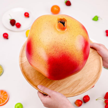 8.3 Inch Fake Huge Pomegranate Decoration Artificial Oversize Fruit Display Lifelike Biggest Prop Model for Birthday Christmas Farmhouse Storefront - 1 PCS