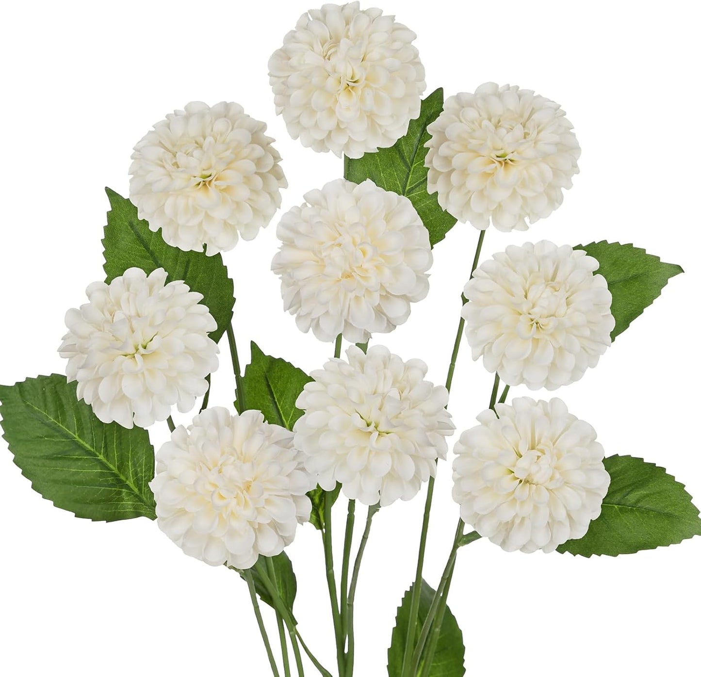 27.6" Pink Artificial Dahlia Flowers 3Pcs Fake Roses Bouquet Ball Dahlia Flower Arrangement Faux Pincushion Flower with 3 Heads Long Stem for Centerpiece Home Decor
