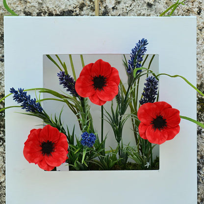 7Pcs Artificial Poppy Flowers, Red Anemone Poppies, Fake Realistic Wild Flower Stems for DIY Bouquet, Home Kitchen Wedding Centerpiece Decor, Floral Table Vase Arrangements, Add a Real Touch, 11.6" L