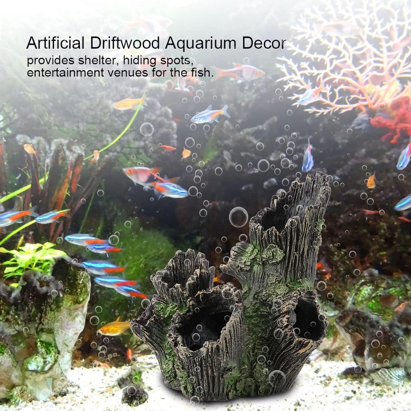 Aquarium Driftwood, Fake Driftwood Aquarium Decorations Aquarium Decor Wood Reptile Driftwood Artificial Driftwood for Aquarium (03)