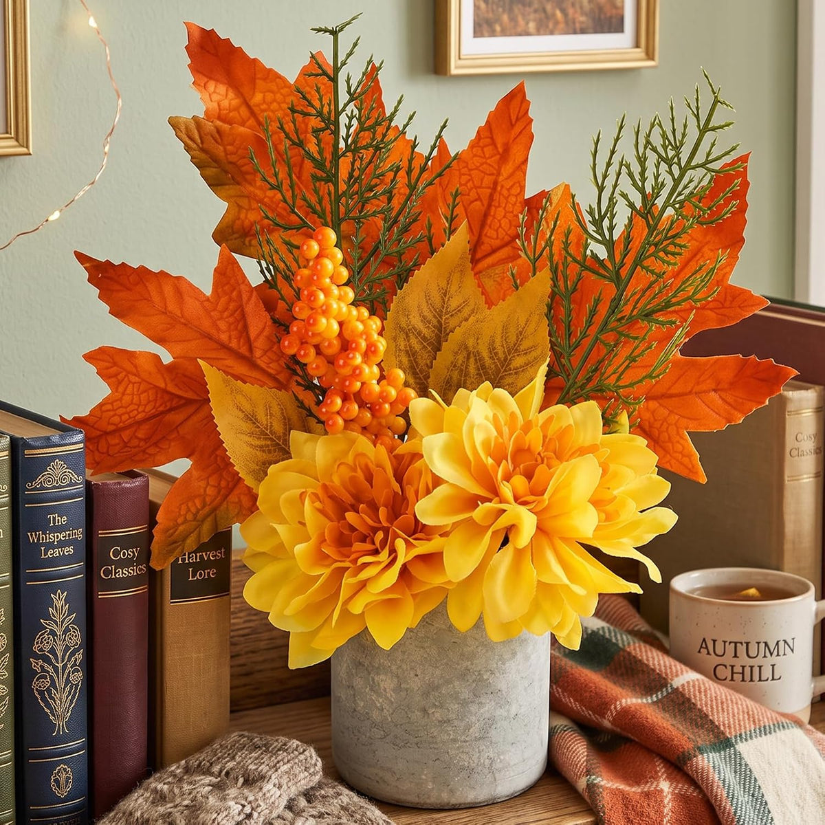 Sunflower Artificial Flowers Pot, Sunflower Decor, Yellow Fake Flower in Pots, for Home Bathroom Kitchen