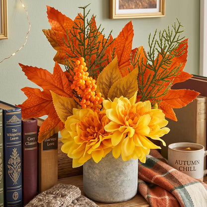 Sunflower Artificial Flowers Pot, Sunflower Decor, Yellow Fake Flower in Pots, for Home Bathroom Kitchen
