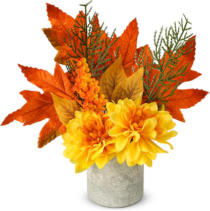 Sunflower Artificial Flowers Pot, Sunflower Decor, Yellow Fake Flower in Pots, for Home Bathroom Kitchen