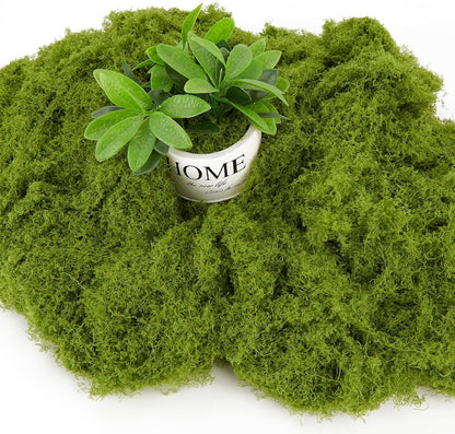 5.3OZ Artificial Fake Green Moss for Crafts, Faux Moss for for Plants Indoor DIY Floral Arrangements, Terrariums, Home Decor, Fairy Gardens