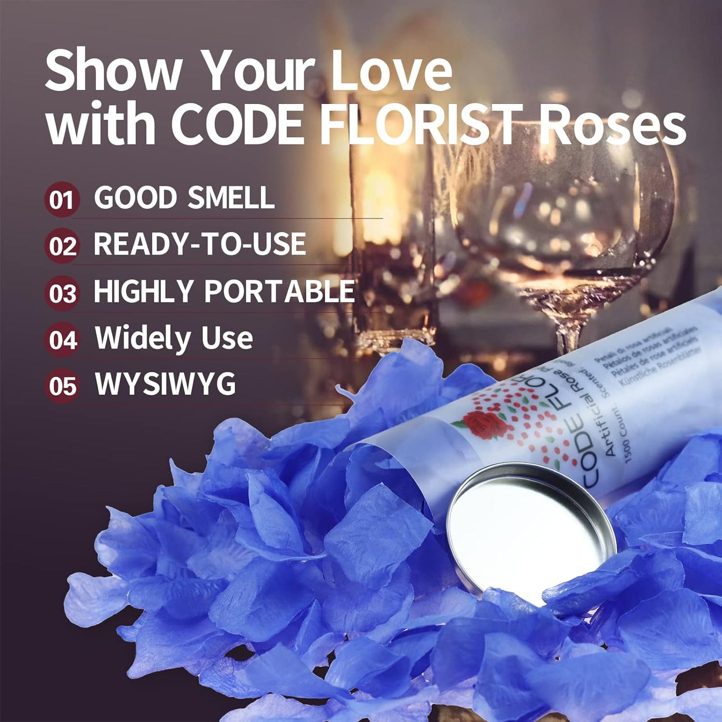 2200 PCS Dark-Red Silk Rose Petals for Romantic Night,Wedding,Proposal Anniversary Flower Decorations
