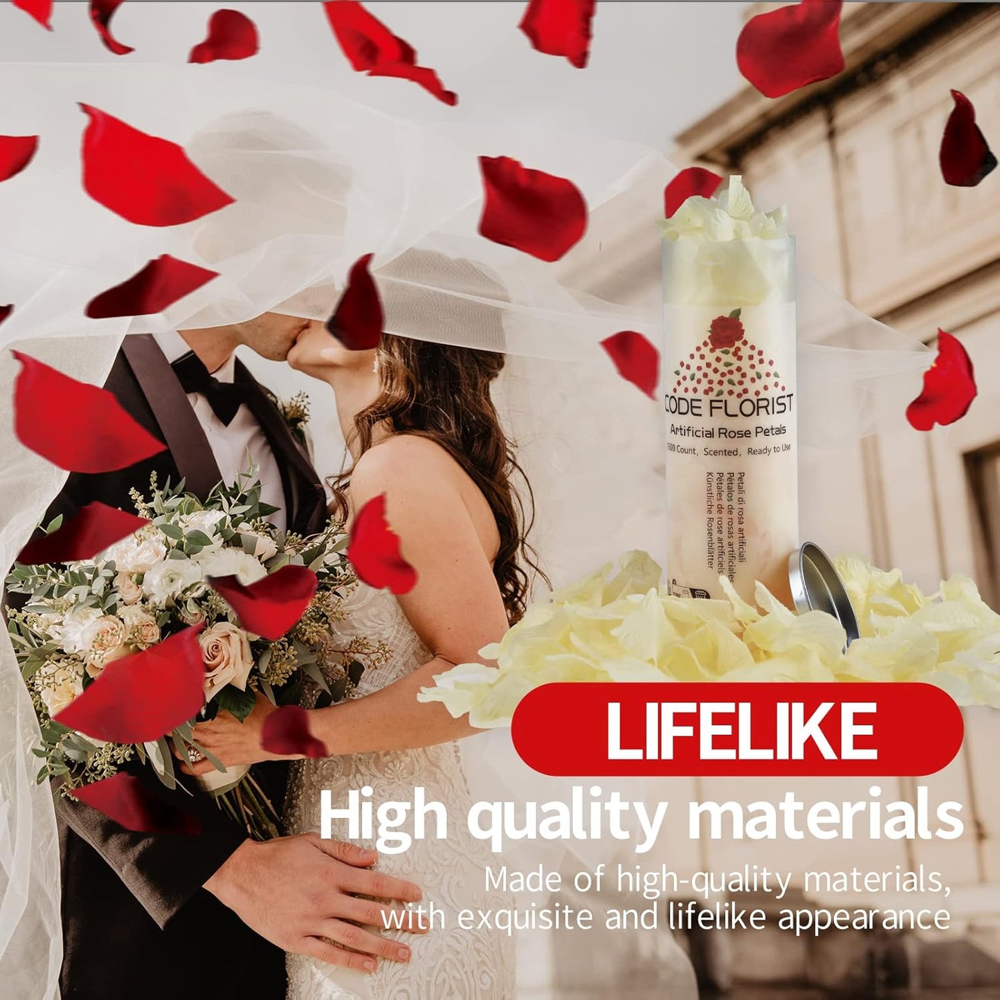 2200 PCS Dark-Red Silk Rose Petals for Romantic Night,Wedding,Proposal Anniversary Flower Decorations