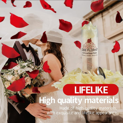 2200 PCS Dark-Red Silk Rose Petals for Romantic Night,Wedding,Proposal Anniversary Flower Decorations