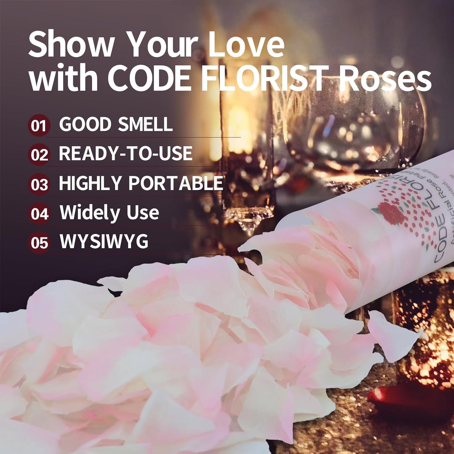 2200 PCS Dark-Red Silk Rose Petals for Romantic Night,Wedding,Proposal Anniversary Flower Decorations