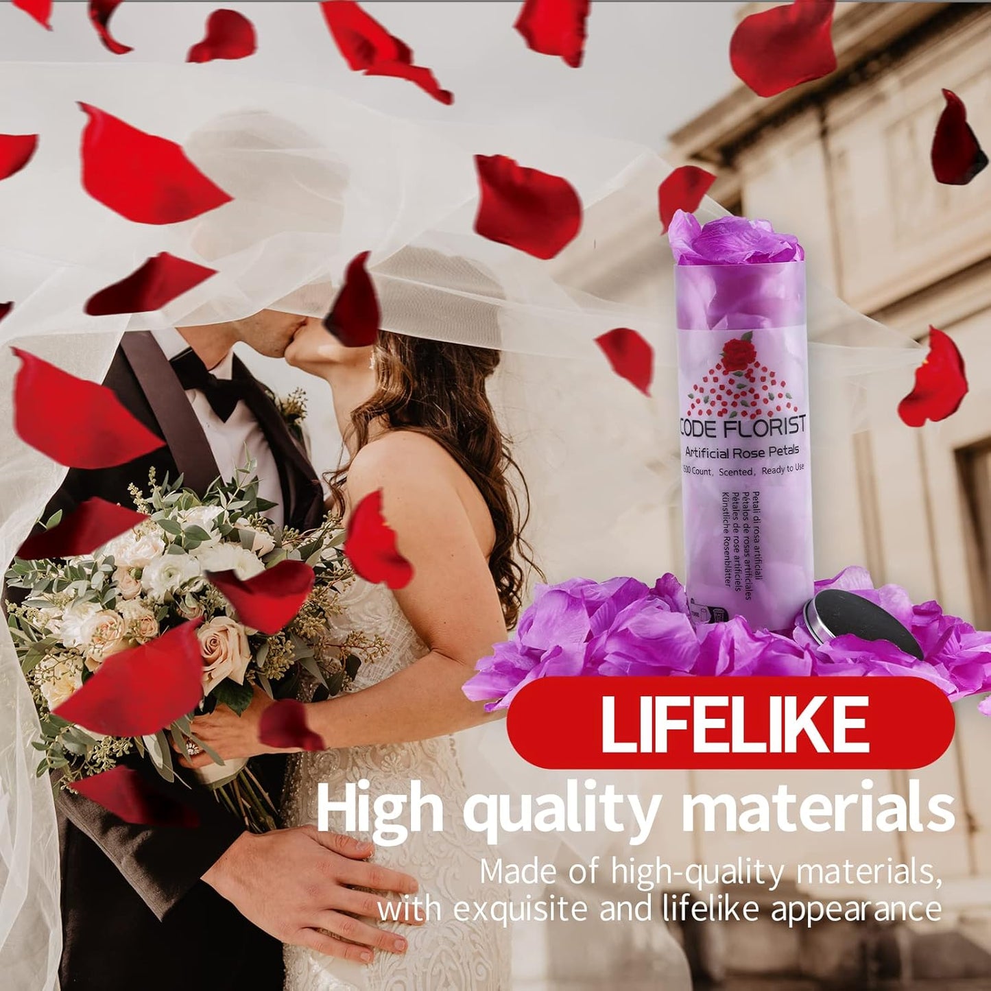 2200 PCS Dark-Red Silk Rose Petals for Romantic Night,Wedding,Proposal Anniversary Flower Decorations