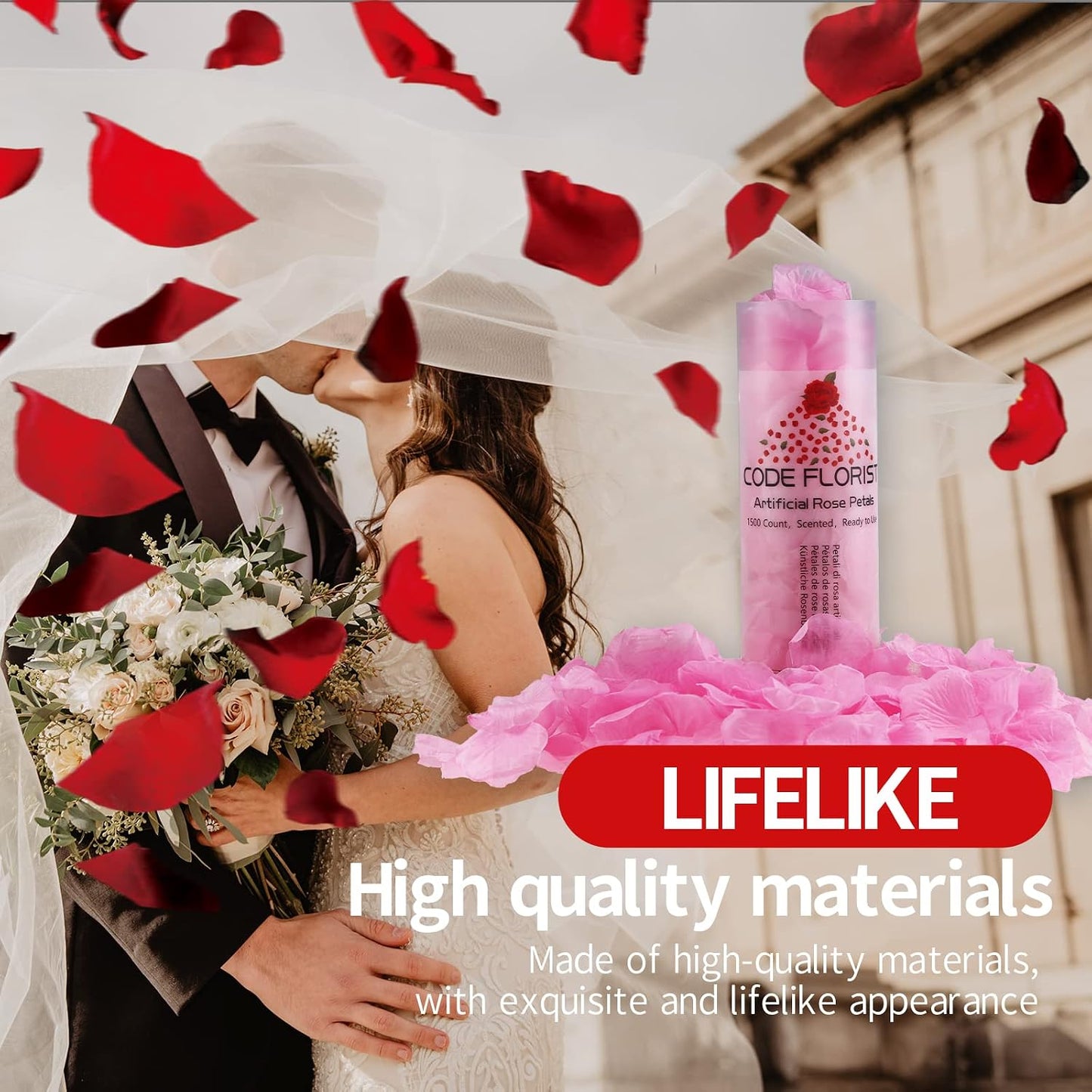 2200 PCS Dark-Red Silk Rose Petals for Romantic Night,Wedding,Proposal Anniversary Flower Decorations