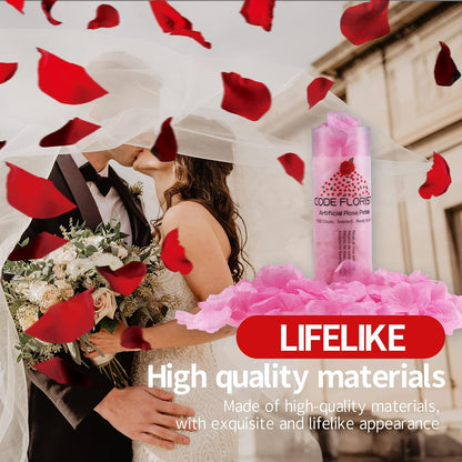 2200 PCS Dark-Red Silk Rose Petals for Romantic Night,Wedding,Proposal Anniversary Flower Decorations