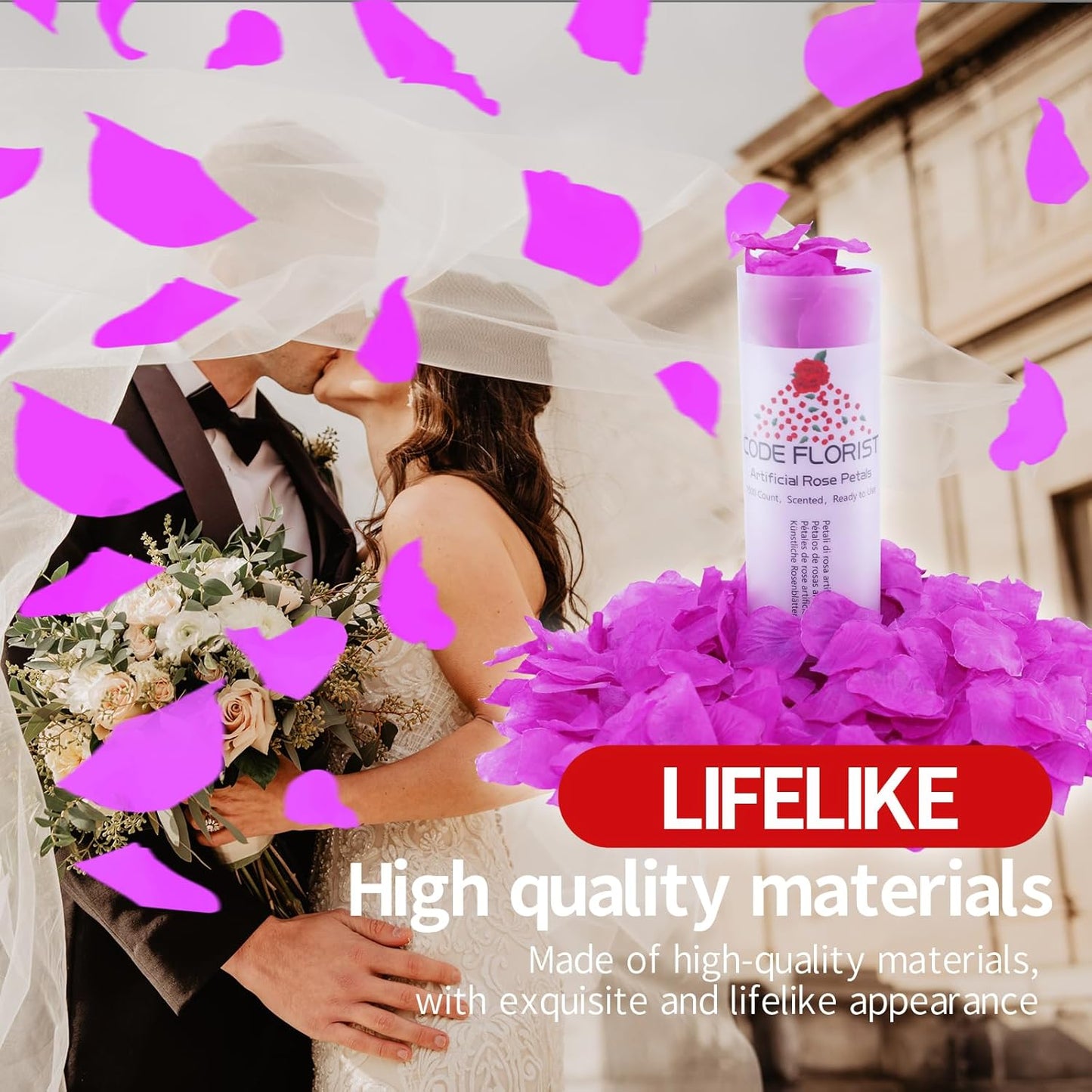2200 PCS Dark-Red Silk Rose Petals for Romantic Night,Wedding,Proposal Anniversary Flower Decorations
