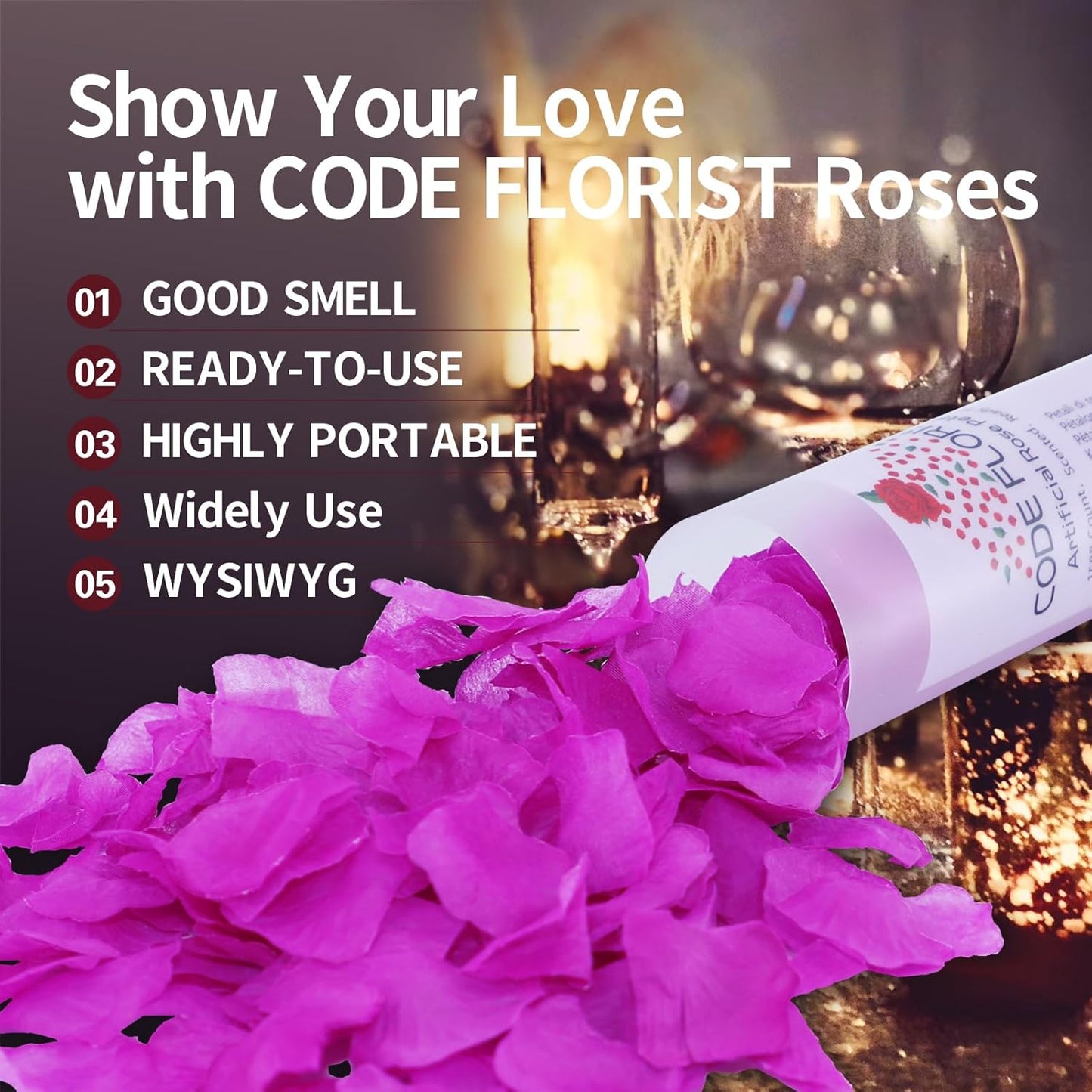 2200 PCS Dark-Red Silk Rose Petals for Romantic Night,Wedding,Proposal Anniversary Flower Decorations
