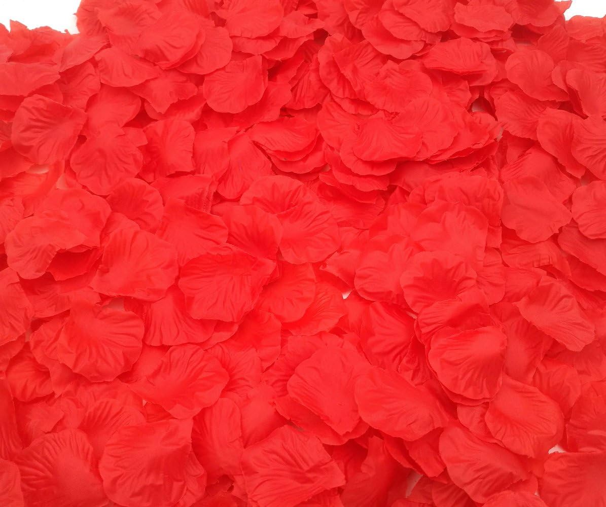 2200 PCS Dark-Red Silk Rose Petals for Romantic Night,Wedding,Proposal Anniversary Flower Decorations