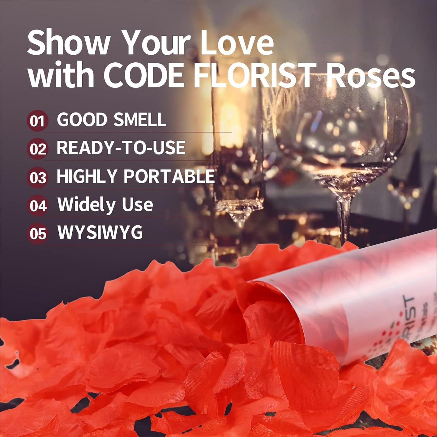 2200 PCS Dark-Red Silk Rose Petals for Romantic Night,Wedding,Proposal Anniversary Flower Decorations