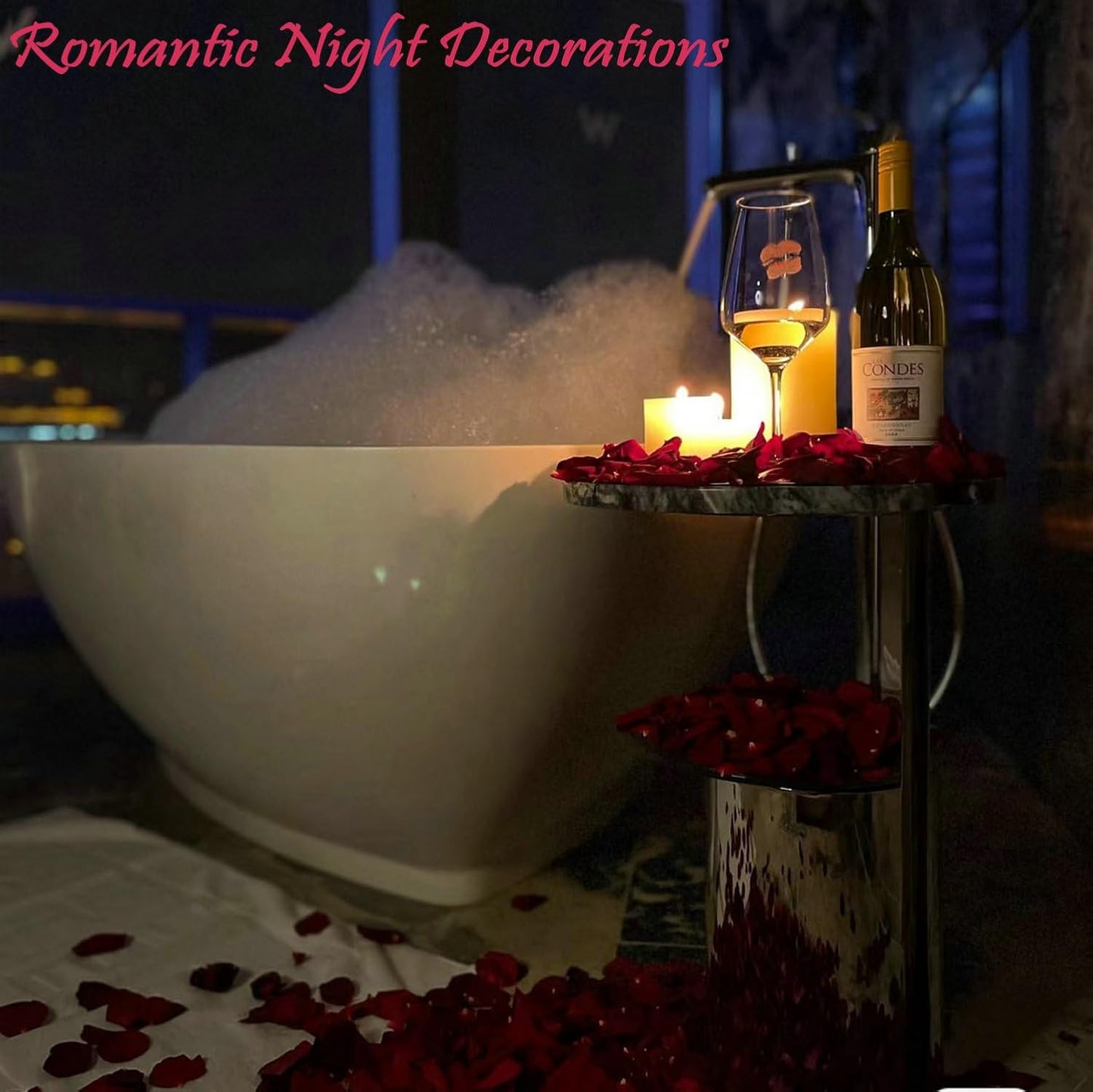 2200 PCS Dark-Red Silk Rose Petals for Romantic Night,Wedding,Proposal Anniversary Flower Decorations