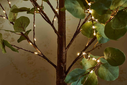 Lighted Magnolia Tree 6FT 280 LED Fairy Lights, Faux Plant Tree with Lights for Home Holiday Spring Decoration