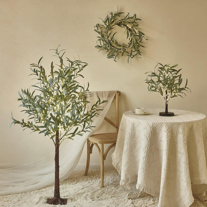 Lighted Magnolia Tree 6FT 280 LED Fairy Lights, Faux Plant Tree with Lights for Home Holiday Spring Decoration