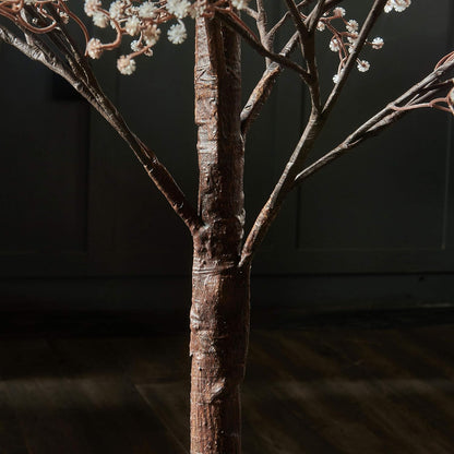 Lighted Magnolia Tree 6FT 280 LED Fairy Lights, Faux Plant Tree with Lights for Home Holiday Spring Decoration