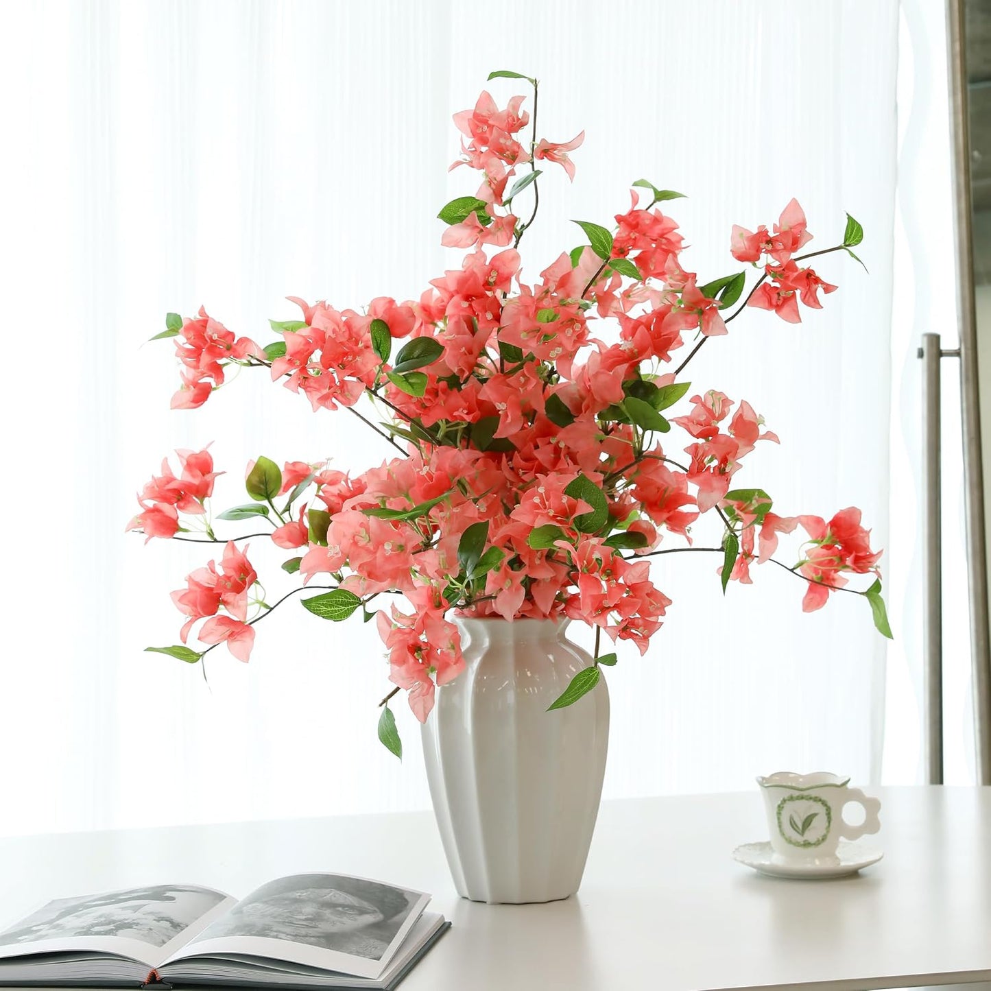 10PCS Bougainvillea Artificial Flowers 30" Silk Fake Bougainvillea Branches Faux Flowers Vines for Home，Garden，Wedding，Party，Indoor and Outdoor，Floral Arrangement and DIY Decor（Purple）