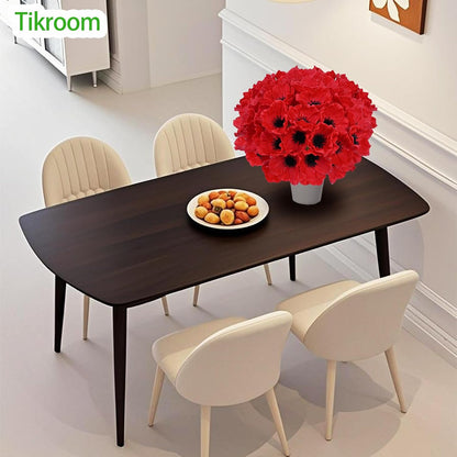 10Pcs Red Poppy Artificial Flowers 11" Real Touch No Fade PU Fake Flowers | for Wedding Centerpieces Bridal Bouquets Home Decor Vase DIY Arrangements Memorial/Veterans Day