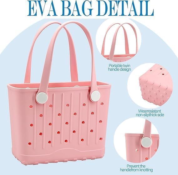 Small Rubber Beach Bags Creative EVA Beach Totes Waterproof Travel Bag for Beach, Picnic, Sports, Yoga