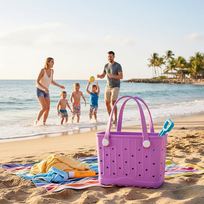 Small Rubber Beach Bags Creative EVA Beach Totes Waterproof Travel Bag for Beach, Picnic, Sports, Yoga