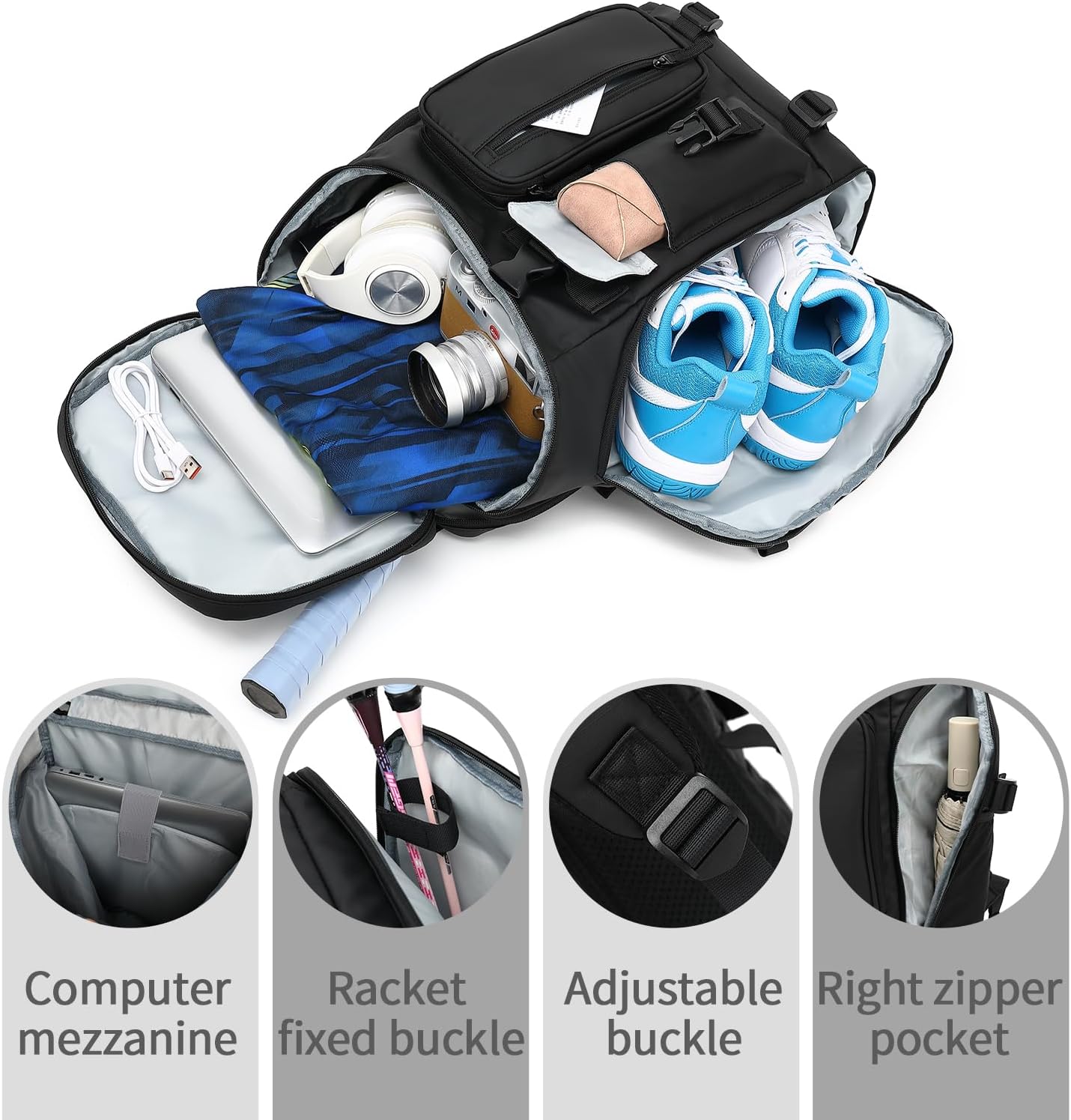 Gym Duffle Bag Backpack 4-Way Waterproof with Shoes Compartment for travel Sport Hiking laptop - Colors A