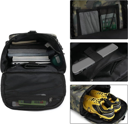 Gym Duffle Bag Backpack 4-Way Waterproof with Shoes Compartment for travel Sport Hiking laptop - Colors A