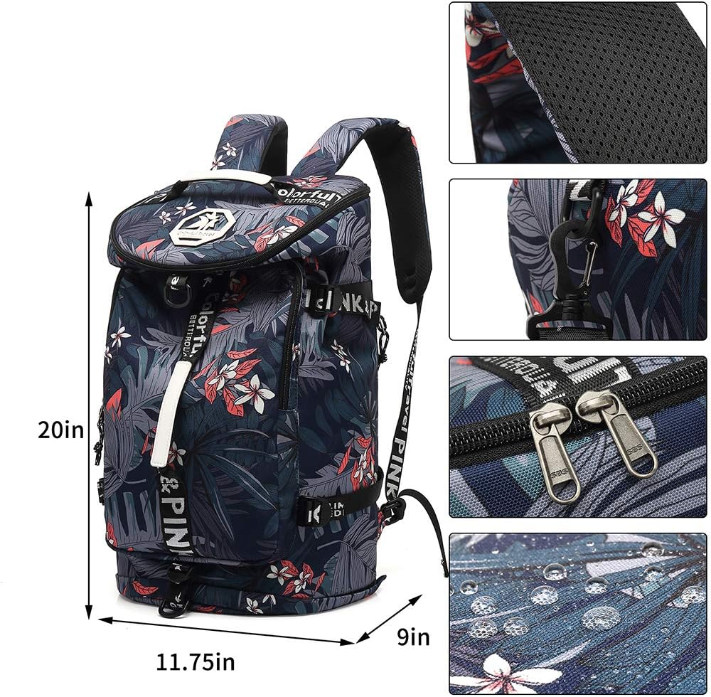 Gym Duffle Bag Backpack 4-Way Waterproof with Shoes Compartment for travel Sport Hiking laptop - Colors A