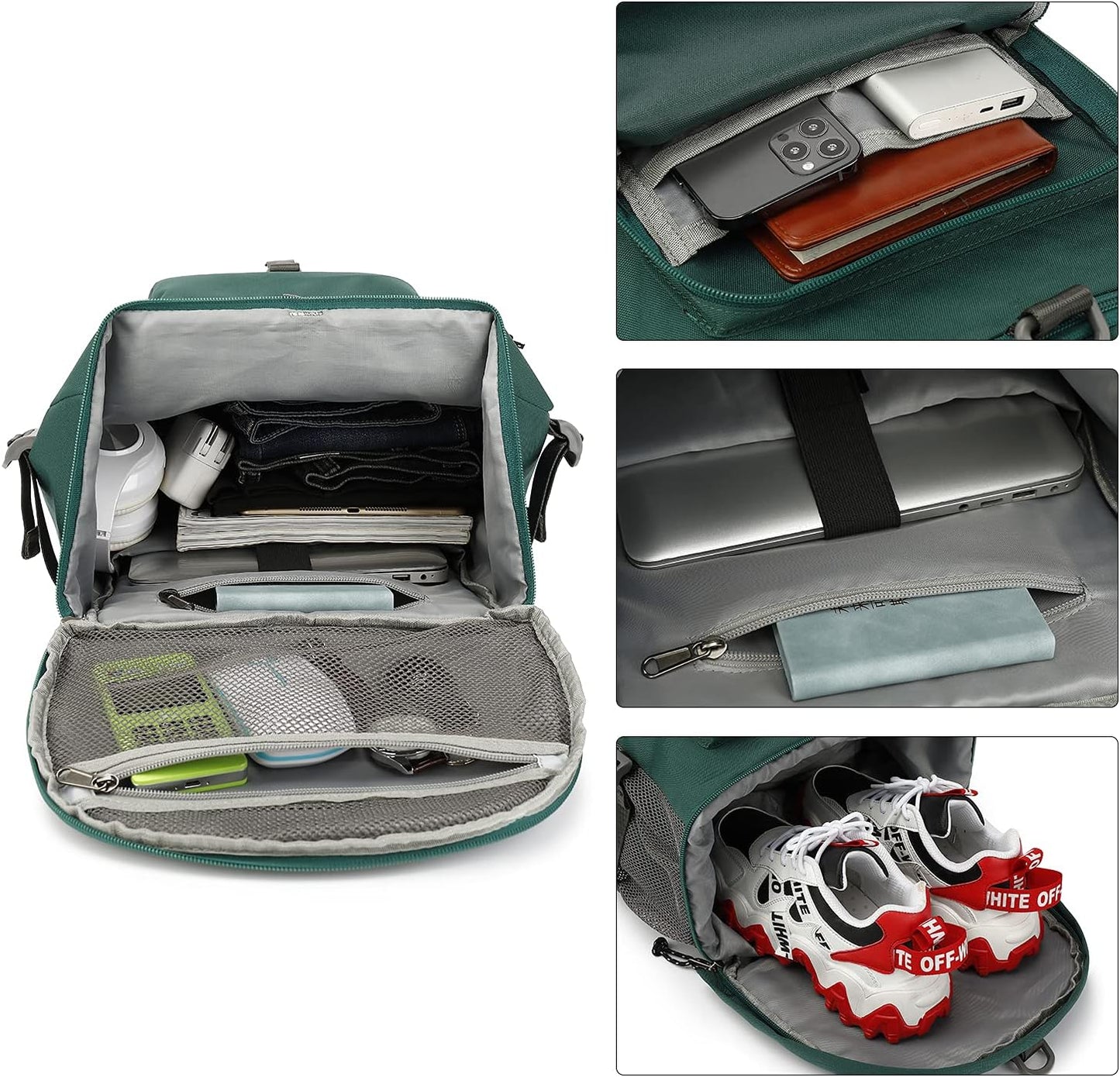 Gym Duffle Bag Backpack 4-Way Waterproof with Shoes Compartment for travel Sport Hiking laptop - Colors A