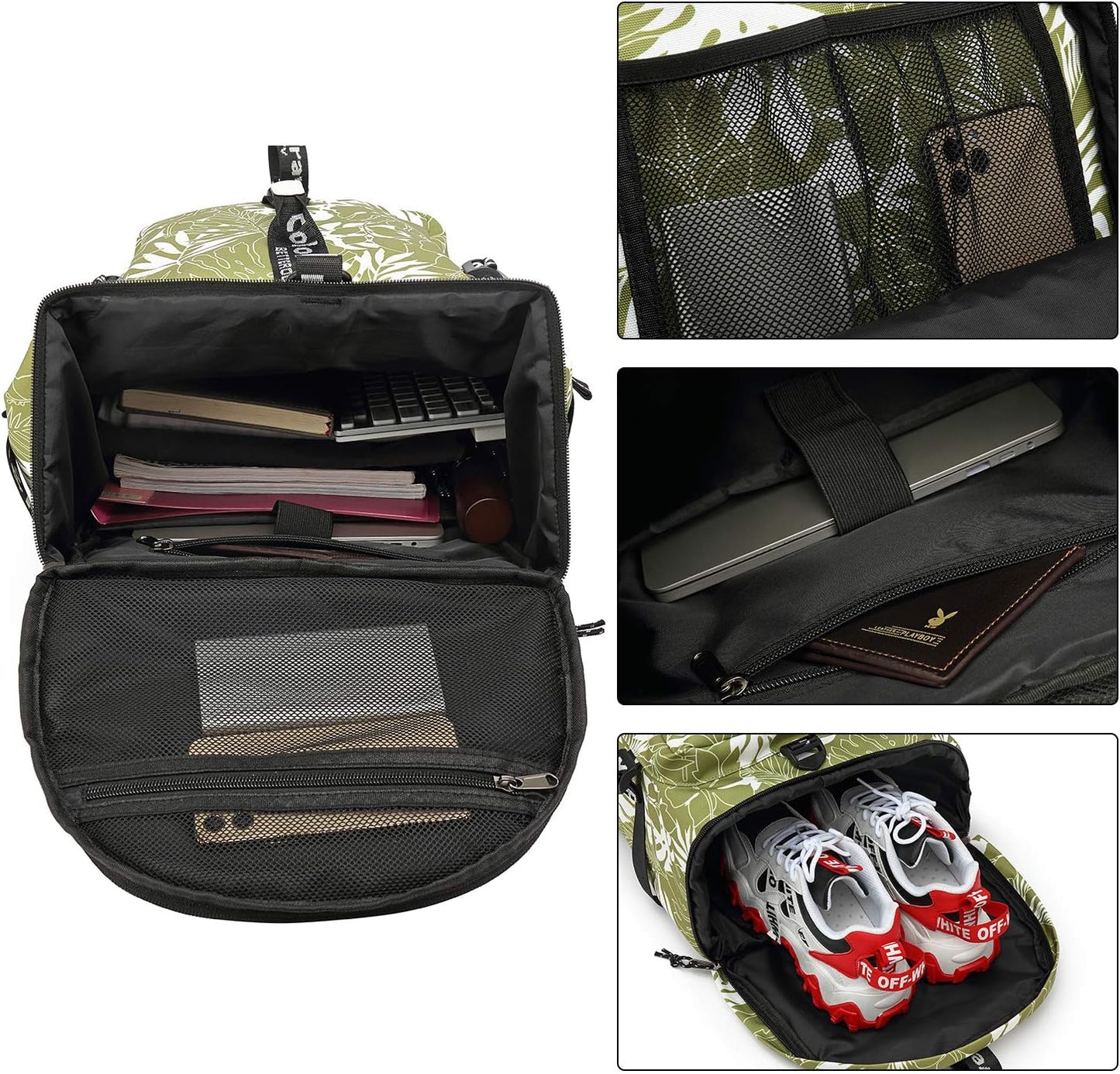 Gym Duffle Bag Backpack 4-Way Waterproof with Shoes Compartment for travel Sport Hiking laptop - Colors A