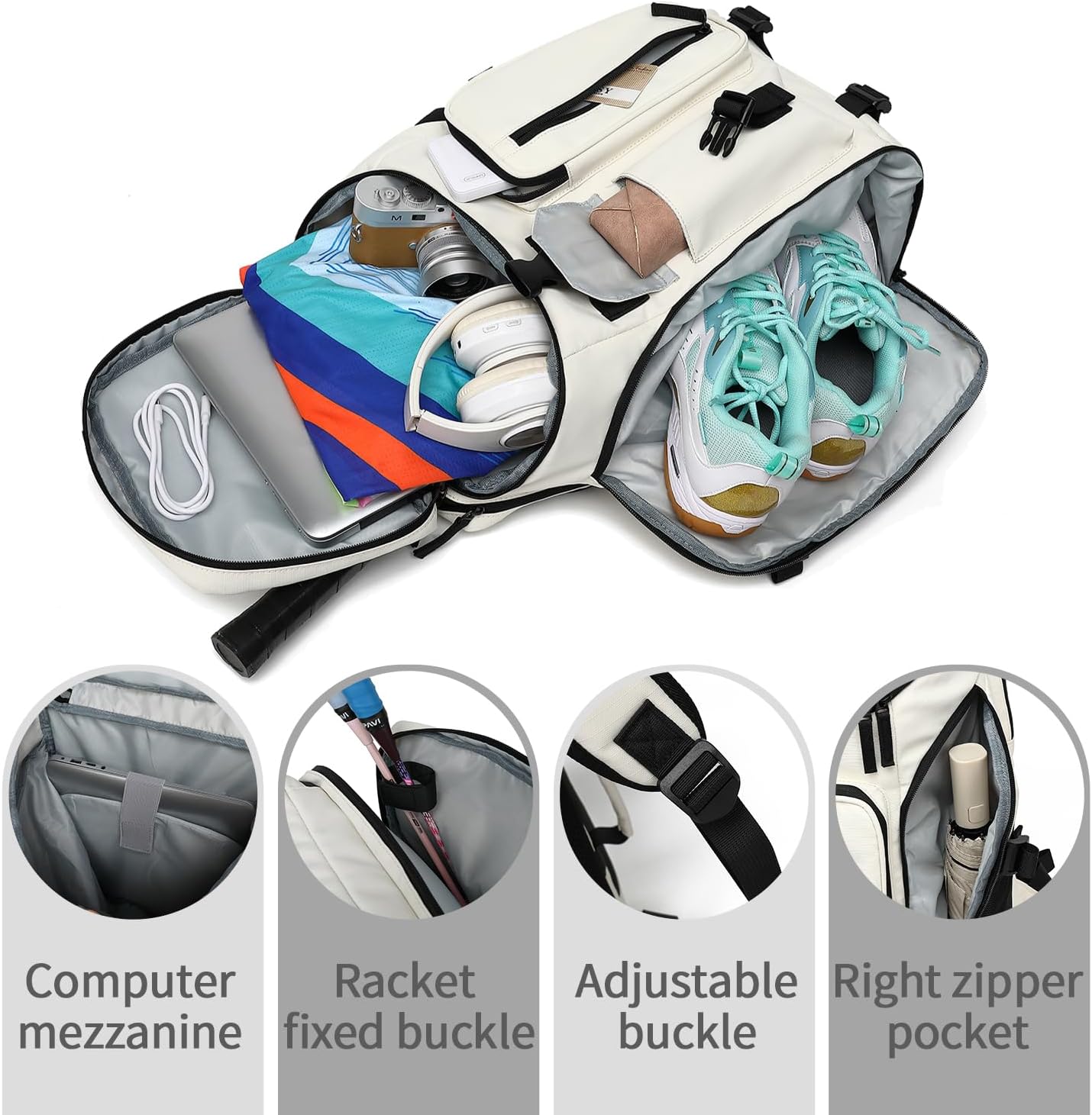 Gym Duffle Bag Backpack 4-Way Waterproof with Shoes Compartment for travel Sport Hiking laptop - Colors A
