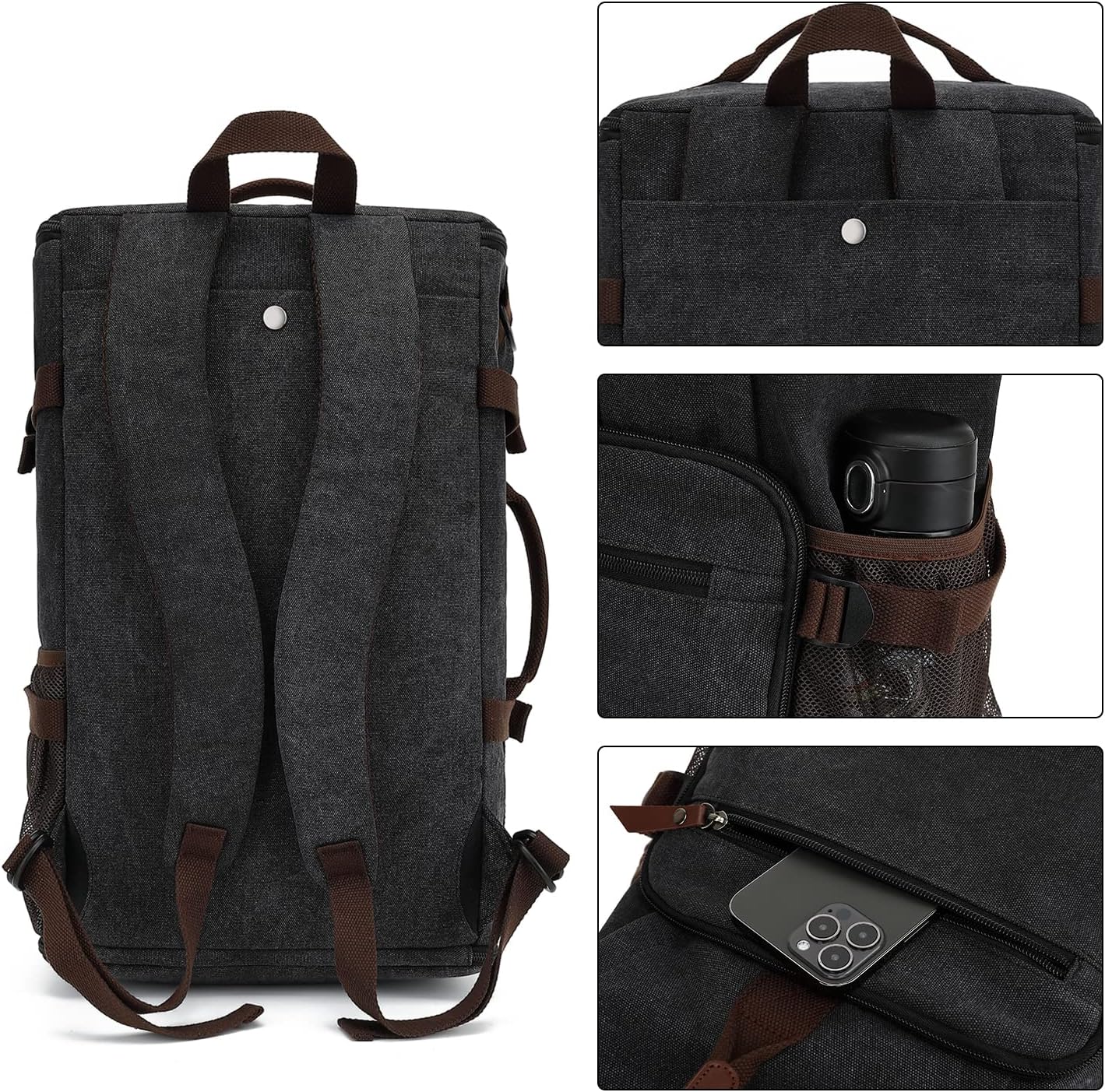 Gym Duffle Bag Backpack 4-Way Waterproof with Shoes Compartment for travel Sport Hiking laptop - Colors A