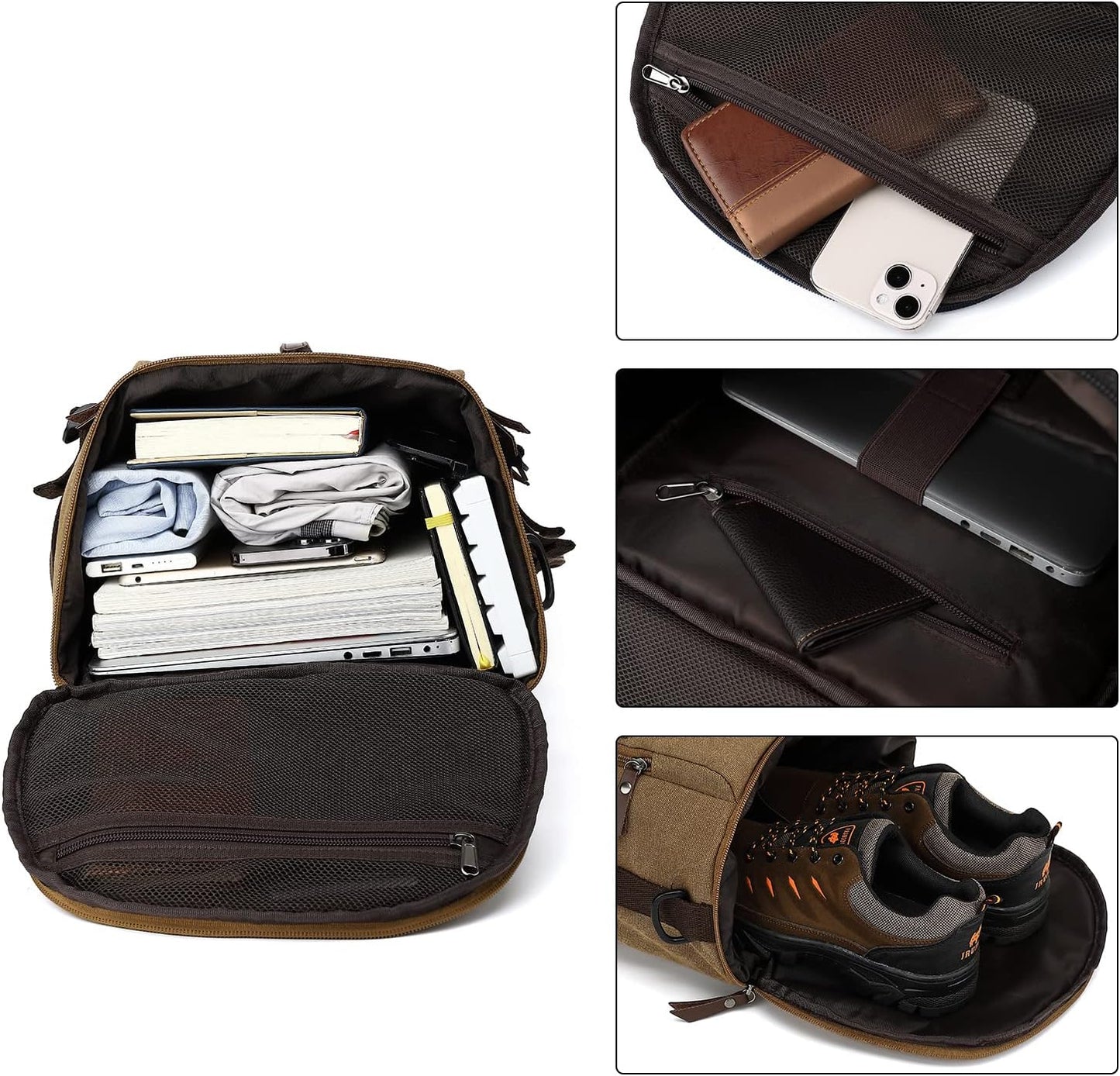 Gym Duffle Bag Backpack 4-Way Waterproof with Shoes Compartment for travel Sport Hiking laptop - Colors A