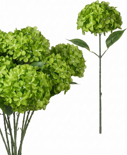 Blue Hydrangea Artificial Flowers 10pcs 22" Faux Hydrangea | Hydrangea Artificial Flowers with Stems Bouquets Arrangement for Home Table Centerpieces Wedding Birthday Party Decoration