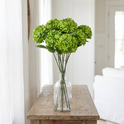 Blue Hydrangea Artificial Flowers 10pcs 22" Faux Hydrangea | Hydrangea Artificial Flowers with Stems Bouquets Arrangement for Home Table Centerpieces Wedding Birthday Party Decoration