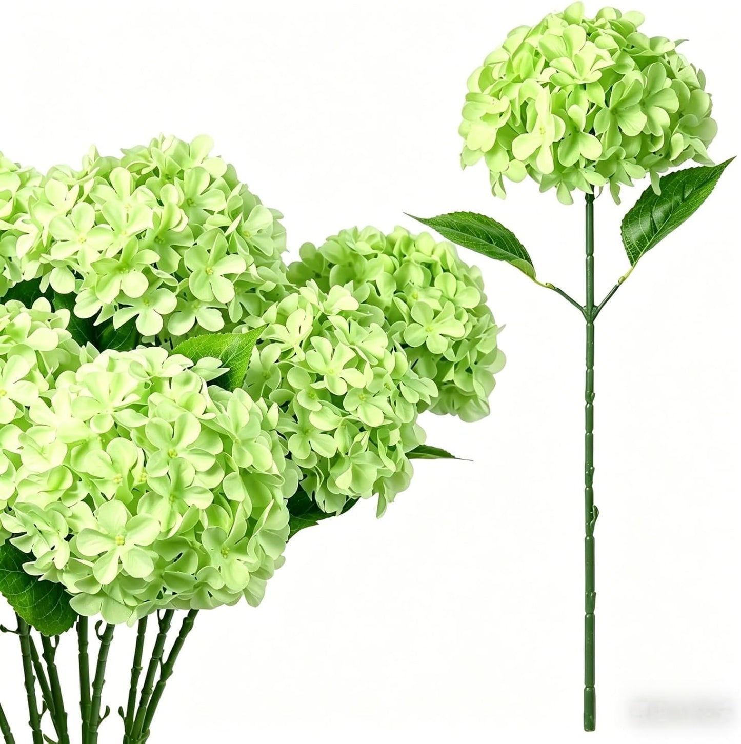 Blue Hydrangea Artificial Flowers 10pcs 22" Faux Hydrangea | Hydrangea Artificial Flowers with Stems Bouquets Arrangement for Home Table Centerpieces Wedding Birthday Party Decoration