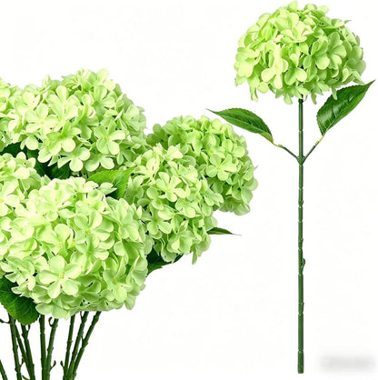 Blue Hydrangea Artificial Flowers 10pcs 22" Faux Hydrangea | Hydrangea Artificial Flowers with Stems Bouquets Arrangement for Home Table Centerpieces Wedding Birthday Party Decoration