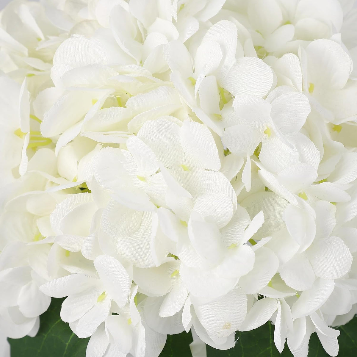 Artificial Hydrangea Flowers with Glass Vase & Fake Water - Faux Hydrangea for Home Table, Wedding Party, Office Decor | Realistic Fake Hydrangeas, Silk Flowers for Vase Arrangement(Hydrangea, white)