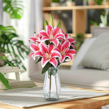 Artificial Hydrangea Flowers with Glass Vase & Fake Water - Faux Hydrangea for Home Table, Wedding Party, Office Decor | Realistic Fake Hydrangeas, Silk Flowers for Vase Arrangement(Hydrangea, white)