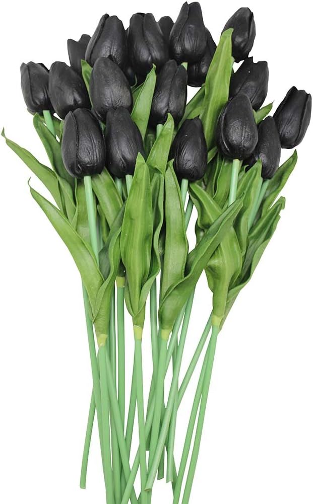 10-Heads Artificial Flowers PU Mini Real Touch Tulip Bouquets for Home Wedding Party Centerpiece Decoration (Coral) | 13.38 Inch,Real Touch PU Faux Floral,Mini Artificial Flowers for Home Decor Wedding Centerpiece Party Table Arrangment