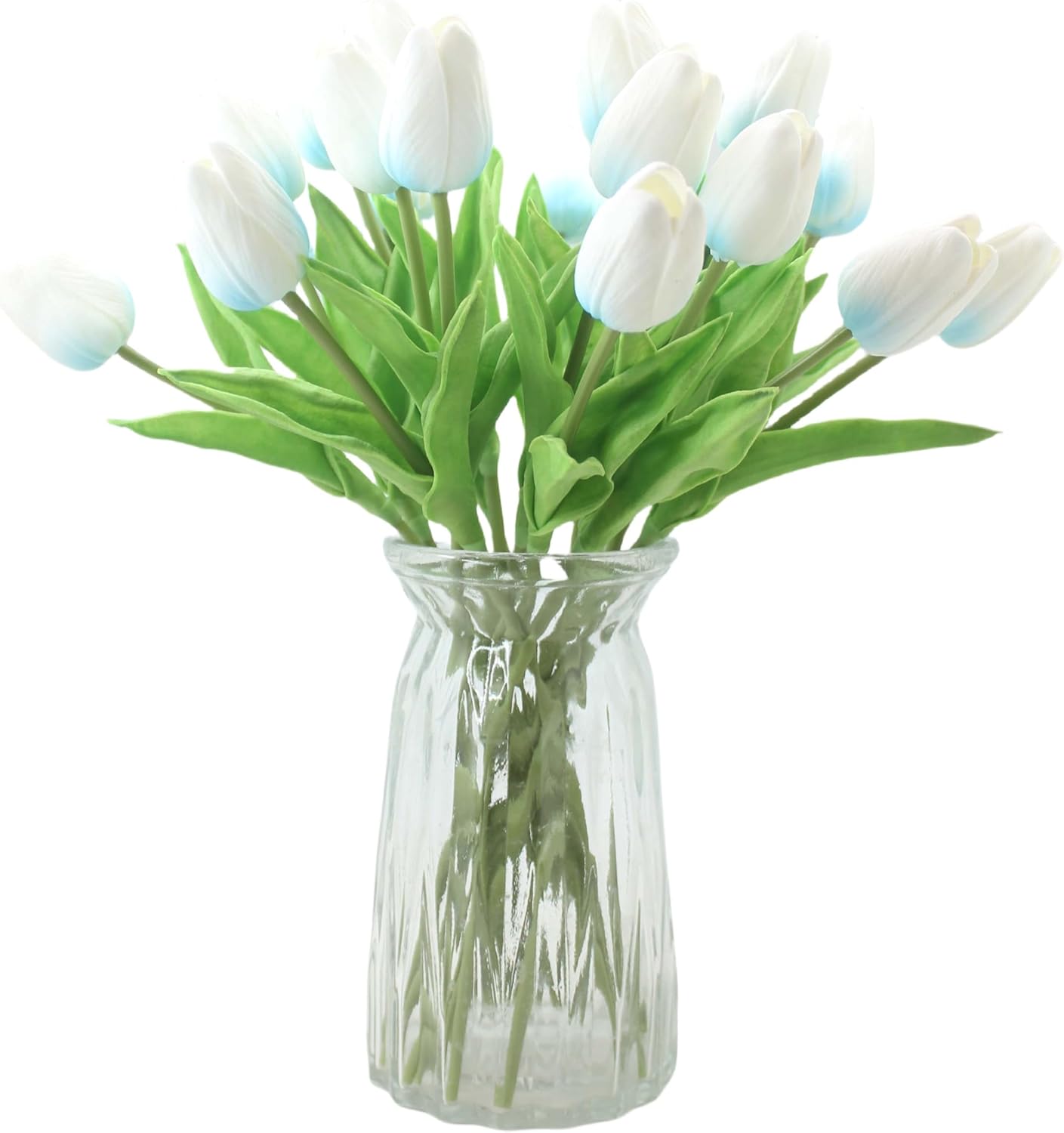 10-Heads Artificial Flowers PU Mini Real Touch Tulip Bouquets for Home Wedding Party Centerpiece Decoration (Coral) | 13.38 Inch,Real Touch PU Faux Floral,Mini Artificial Flowers for Home Decor Wedding Centerpiece Party Table Arrangment