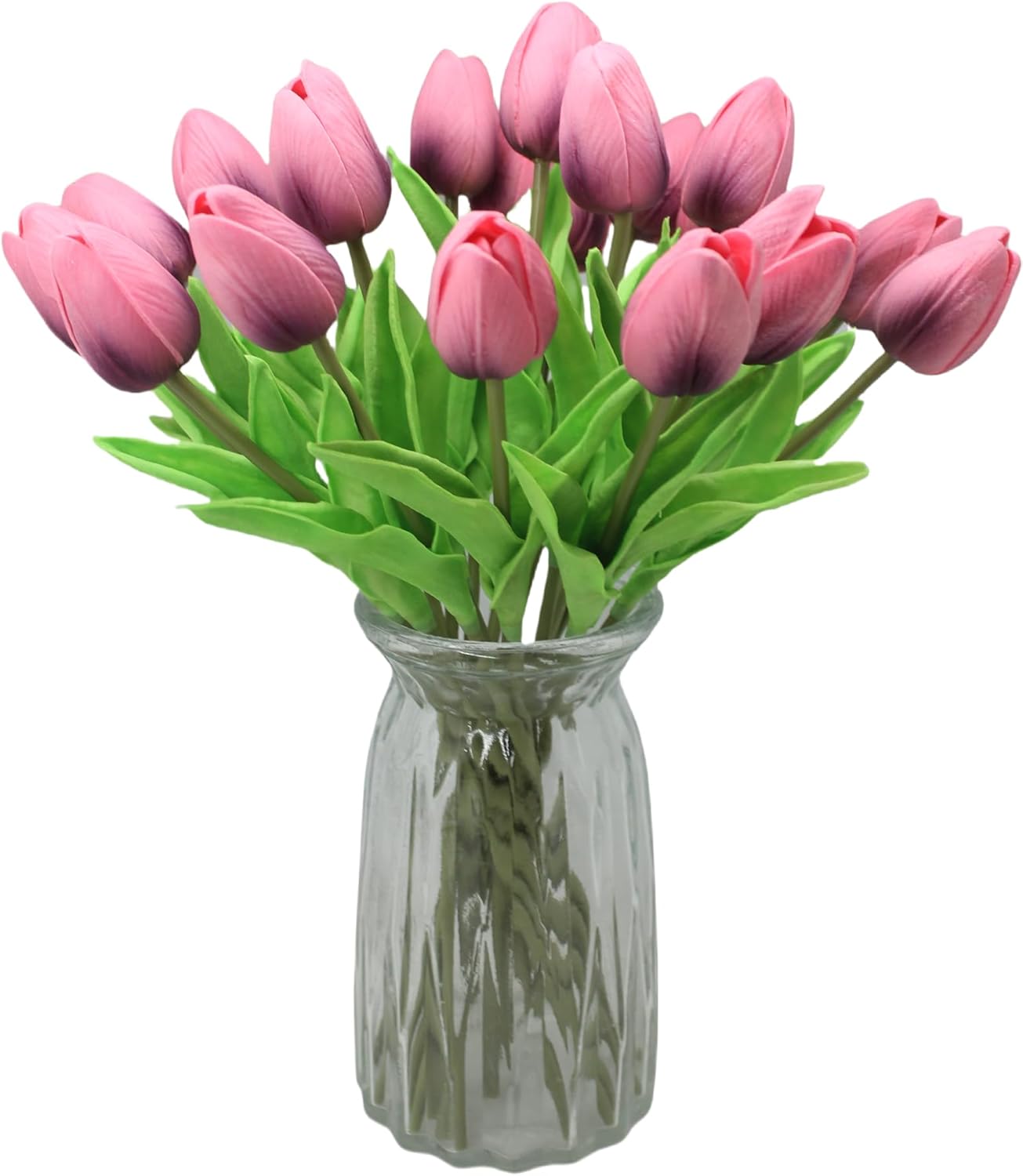 10-Heads Artificial Flowers PU Mini Real Touch Tulip Bouquets for Home Wedding Party Centerpiece Decoration (Coral) | 13.38 Inch,Real Touch PU Faux Floral,Mini Artificial Flowers for Home Decor Wedding Centerpiece Party Table Arrangment
